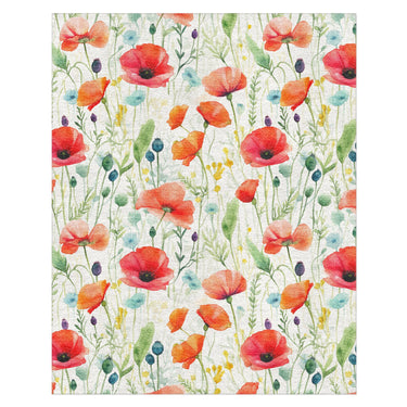 Watercolor Poppies in 8' x 10' Size