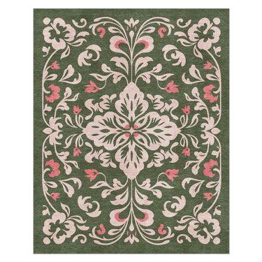 Annette Green & Coral in 8' x 10' Size