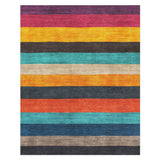 Brush Stripes Multicolor in 8' x 10' Size