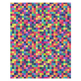 Pixel Mosaic Multicolor Vibrant in 8' x 10' Size