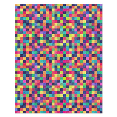 Pixel Mosaic Multicolor Vibrant in 8' x 10' Size