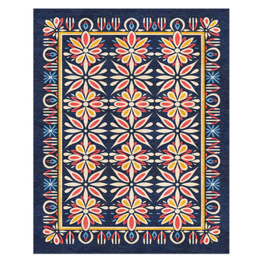 Jasmina Navy Multicolor in 10x8ft Size
