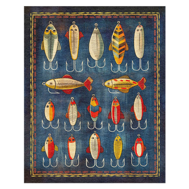 Fishing Lures in 8' x 10' Size