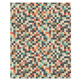 Pixel Mosaic Multicolor Earthtone in 8' x 10' Size