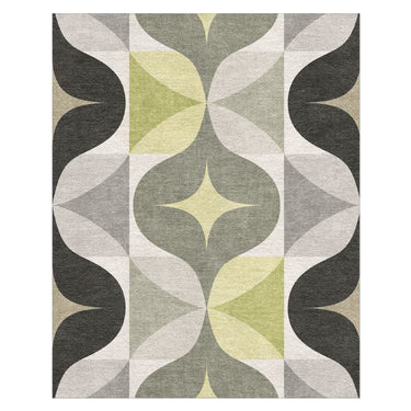 Maxine Grey & Chartreuse in 8' x 10' Size