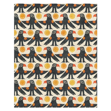 Tribal Birds Ivory in 8' x 10' Size