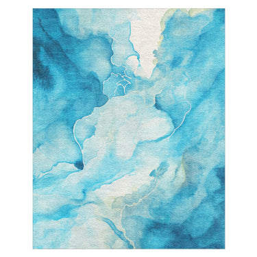 Zephyr Watercolor Azure Blue in 8' x 10' Size