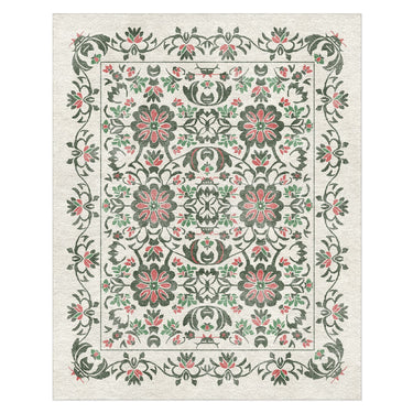 Georgiana Green & Deep Cerise in 8' x 10' Size