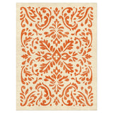 Floranna Ivory & Orange in 9' x 12' Size