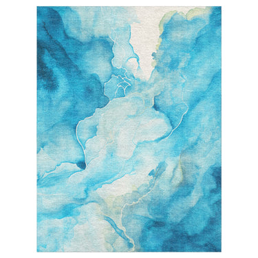 Zephyr Watercolor Azure Blue in 9' x 12' Size