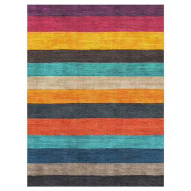 Brush Stripes Multicolor in 9' x 12' Size
