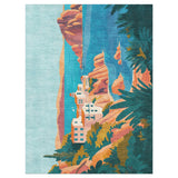 Mediterranian Cliffside Village in 9' x 12' Size