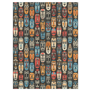 Tribal Masks in 9' x 12' Size