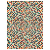 Pixel Mosaic Multicolor Earthtone in 9' x 12' Size