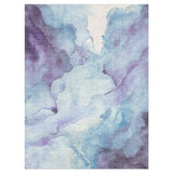 Zephyr Watercolor Blue & Purple in 9' x 12' Size
