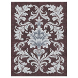 Aubrey Maroon & Light Blue in 9' x 12' Size