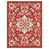 Annette Red & Ivory in 9' x 12' Size