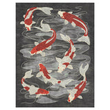 Koi Pond Charcoal in 9' x 12' Size