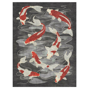 Koi Pond Charcoal in 9' x 12' Size