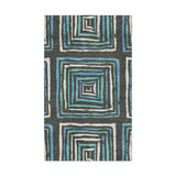 Diego Navy & Turquoise in 1.5' x 2.5' Size