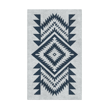 Reyno Navy & Stone in 1.5' x 2.5' Size