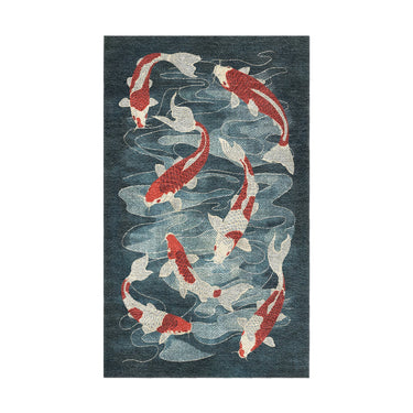 Koi Pond Blue in 1.5' x 2.5' Size