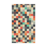 Pixel Mosaic Multicolor Earthtone in 1.5' x 2.5' Size