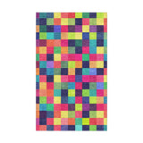 Pixel Mosaic Multicolor Vibrant in 1.5' x 2.5' Size