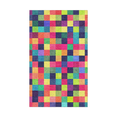 Pixel Mosaic Multicolor Vibrant in 1.5' x 2.5' Size