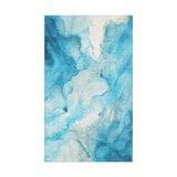 Zephyr Watercolor Azure Blue in 1.5' x 2.5' Size