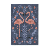 Flamingo Friends Navy in 2' x 3' Size