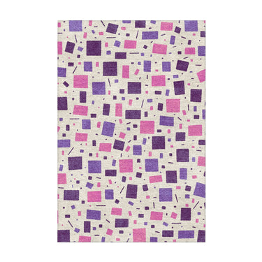 Geometric Confetti Purple in 2' x 3' Size