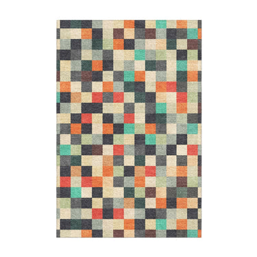 Pixel Mosaic Multicolor Earthtone in 2' x 3' Size