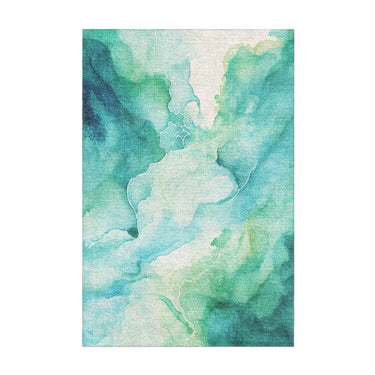 Zephyr Watercolor Blue & Green in 2' x 3' Size