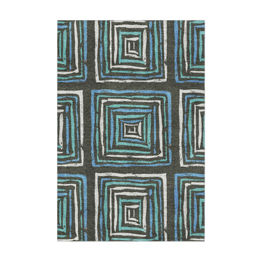 Diego Navy & Turquoise in 2' x 3' Size