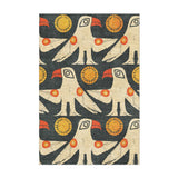 Tribal Birds Black in 2' x 3' Size