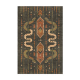 Ophidian Snakes Olive Green & Orange in 3x2ft Size