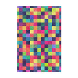 Pixel Mosaic Multicolor Vibrant in 2' x 3' Size
