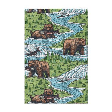 Bears Catching Salmon in 2' x 3' Size