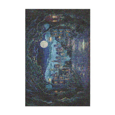 8 Bit Uptown Twilight Skyline in 2' x 3' Size