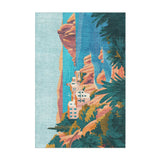 Mediterranian Cliffside Village in 2' x 3' Size