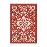 Annette Red & Ivory in 2' x 3' Size