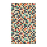 Pixel Mosaic Multicolor Earthtone in 3' x 5' Size