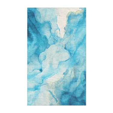 Zephyr Watercolor Azure Blue in 3' x 5' Size
