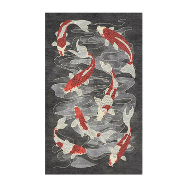 Koi Pond Charcoal in 3' x 5' Size