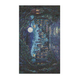 8 Bit Uptown Twilight Skyline in 3' x 5' Size