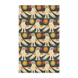 Tribal Birds Black in 3' x 5' Size