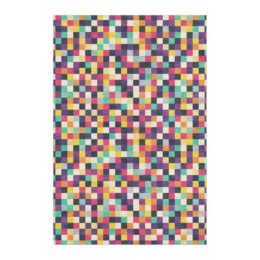 Pixel Mosaic Multicolor in 4' x 6' Size
