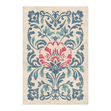 Beryl Blue & Red in 4' x 6' Size