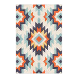 Dakota Blue & Orange in 4' x 6' Size